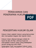 Pemahaman Dan Penerapan Hukum Islam