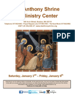St. Anthony Shrine & Ministry Center: Saturday, January 2 - Friday, January 8