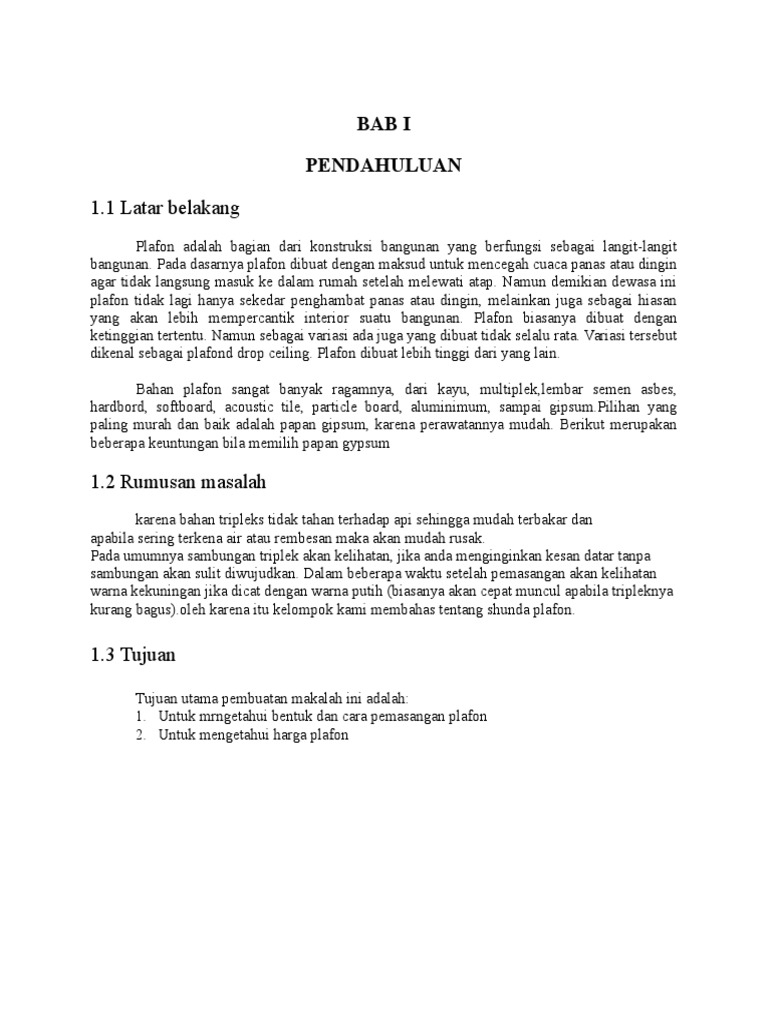 Makalah Plafon