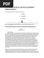 Download Contoh Makalah Manajemen Pemasaran by Lukas Mathias SN294663181 doc pdf