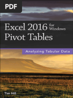 Download Excel 2016 for Windows Pivot Tables - Tim Hill by vernica marquez SN294664120 doc pdf