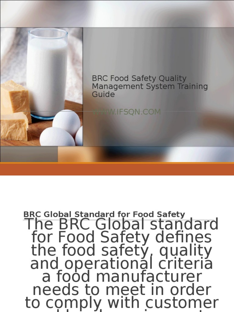 BRC Food Safety Management Training Guide | PDF | Food Safety | Hazard ...