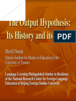 the output hypothesis theory and research