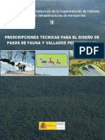 Prescripciones Tecnicas Diseño Pasos de Fauna y Vallados - Min MA