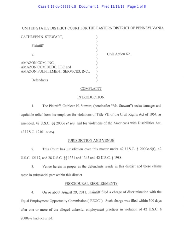 Amazon Lawsuit PDF