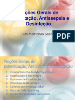 Noções de Esterilização, Antissepsia e Desinfeção