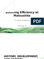 Boosting Efficiency at Matsushita: A Case Analysis Group 4