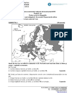 Subiect Geografie Ed