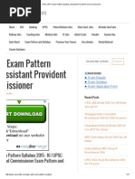 UPSC APFC Exam Pattern Syllabus - Assistant Provident Fund Commissioner