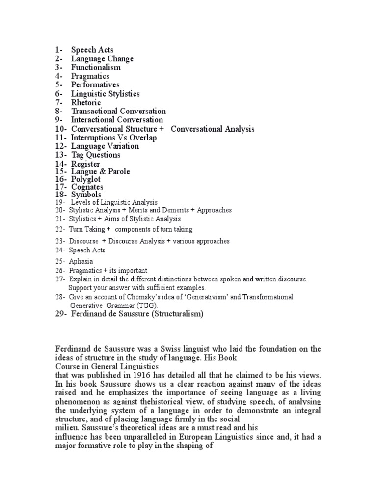 Linguistic Theories and Analysis Overview | PDF | Linguistics | Behaviorism