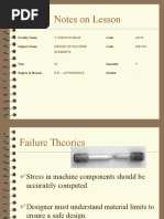 Notes On Lesson: Faculty Name Code Subject Name Code