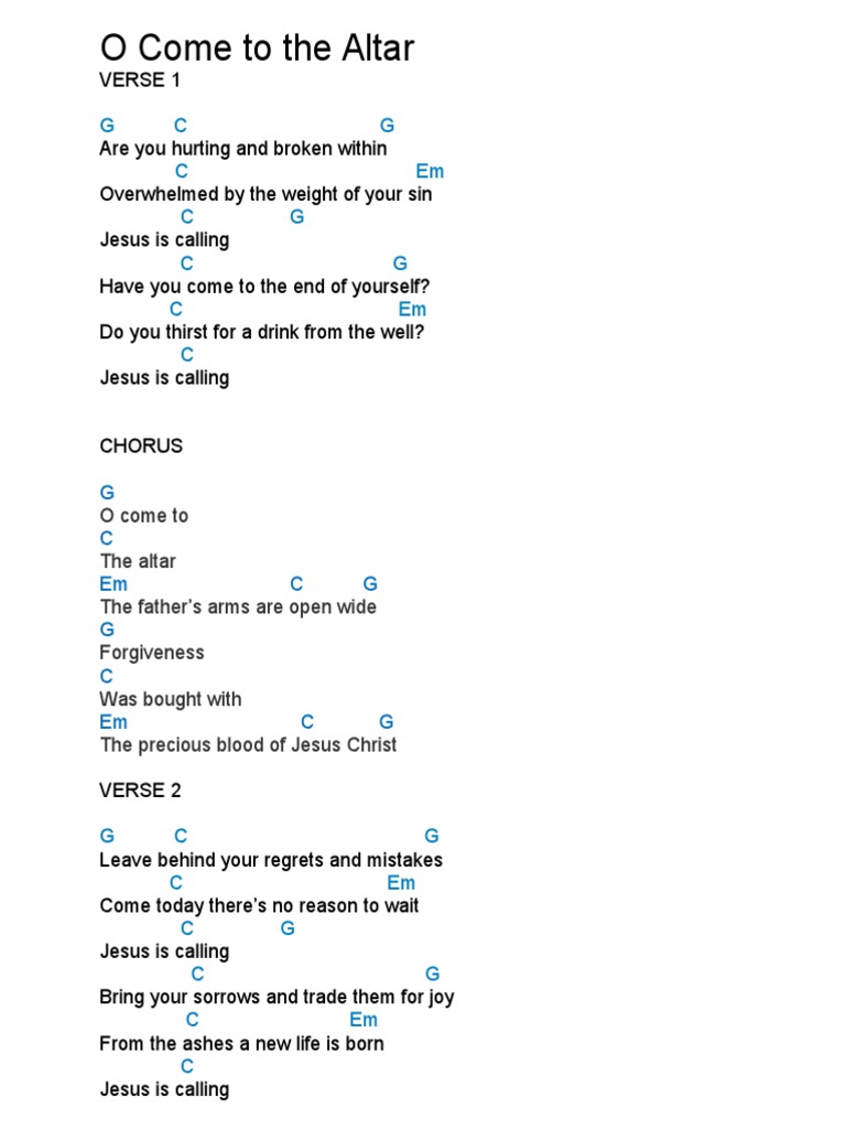 O Come To The Altar PDF