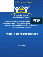 Psihologia Personalitatii, Adrian Opre
