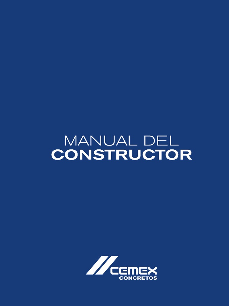 Manual Del Constructor Cemex Pdf Hormigon Cemento