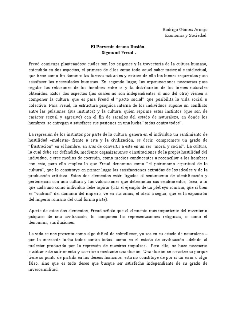 El Porvenir de Una Ilusión Sigmund Freud Estado (política)