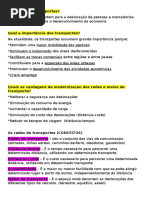 OS Transportes RESUMO