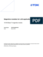 Magnetics Modules For LAN Applications: 10/100 Base-T Magnetics Module