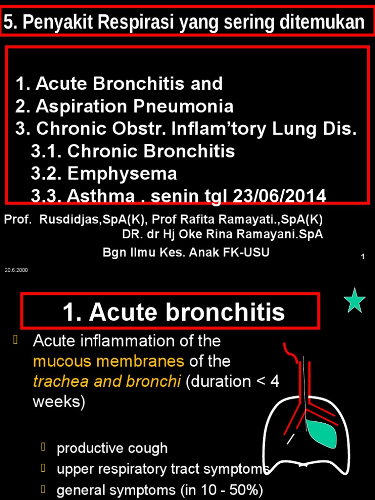 Penyakit Respirasi Pada Anak | Bronchitis | Pneumonia