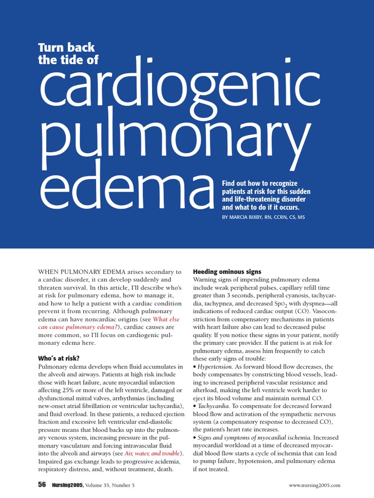 Pulmonary Edema | PDF | Heart | Myocardial Infarction