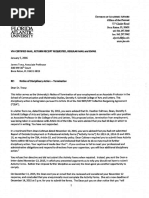 Tracy Termination Letter