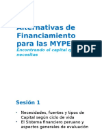 Taller Identificación de Alternativas de Financiamiento