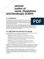 International Classification of Impairments, Disabilities and Handicaps