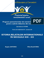 Istoria Relatiilor Internationale in Sec 19-20