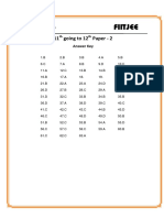 Class 11th Going To 12th Paper - 2 Answer Key