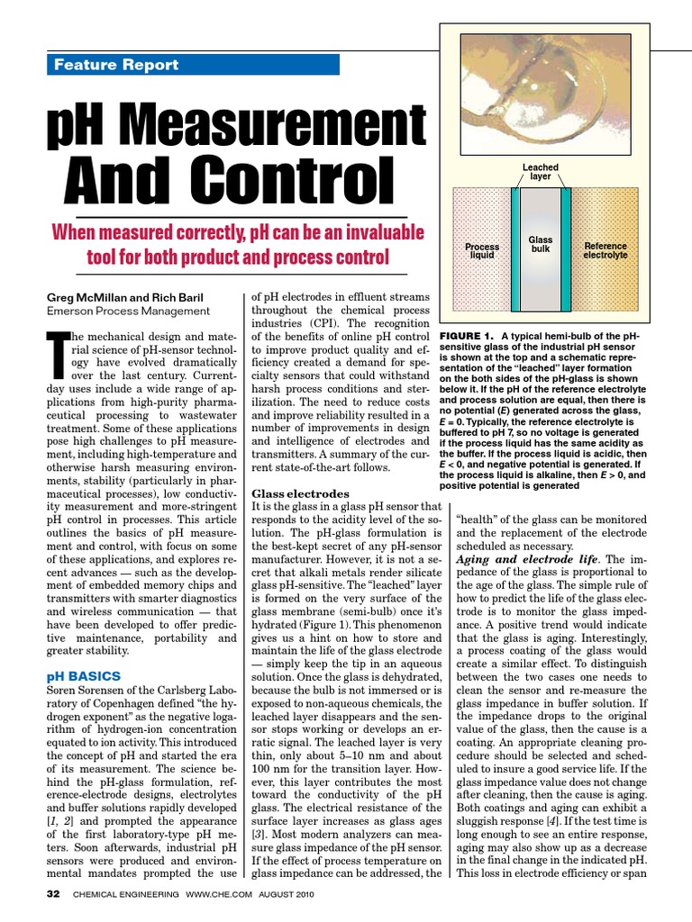 PH Measurement and Control | PDF | Ph | Acid Dissociation Constant