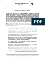 Falsedad en los Estados Financieros