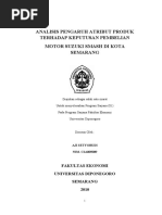 Download Analisis Pengaruh Atribut Produk Terhadap Keputusan Pembelian Motor Suzuki Smash Di Kota Semarang Part-1 by Aji Setyobudi SN29474035 doc pdf