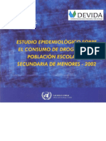 Estudio Epidemiológico sobre el Consumo de Drogas en la Población Escolar de Secundaria de Menores – 2002