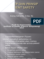 Konsep Dan Prinsip Patient Safety 2015