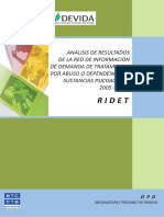 Análisis de Resultados de la Red de Información de Demanda de Tratamiento por Abuso o Dependencia de Sustancias Psicoactivas 2005 – 2007