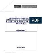 Evaluación Programa de Desarrollo Alternativo Integral y Sostenible 2013