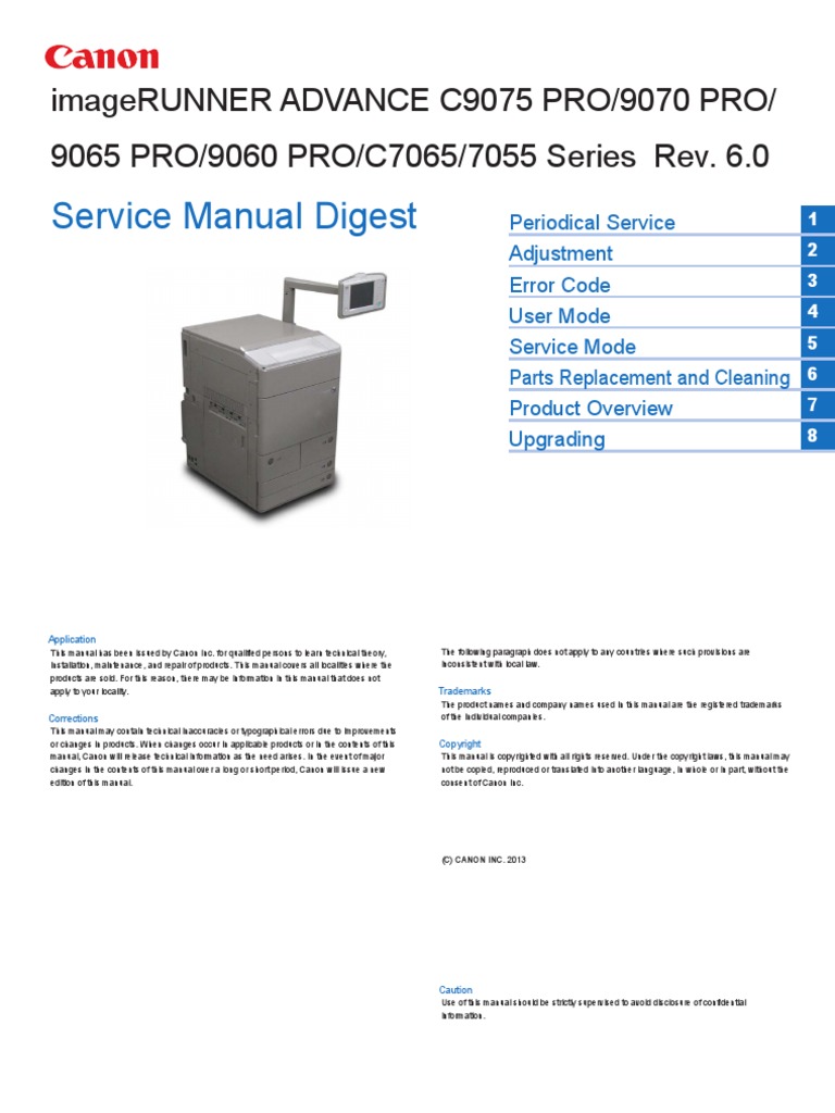 Canon iRAdv 7055'C7065'9060pro'9065pro'9070pro'C9075pro sm.pdf | Signal  (Electrical Engineering) | Electrical Connector