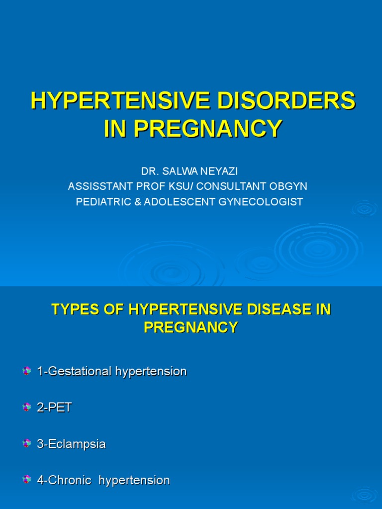 HYPERTENSIVE DISORDERS IN PREGNANCY.ppt Blood Pressure Blood Vessel