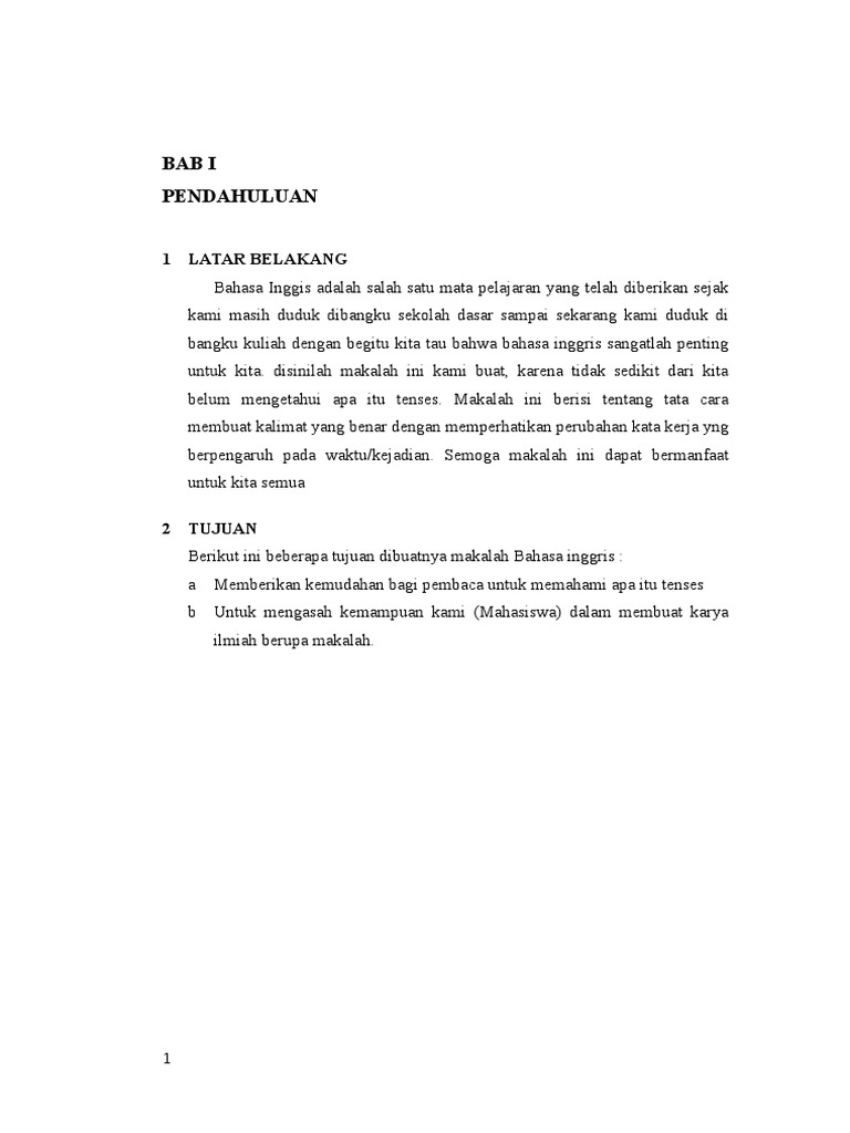 Makalah Tenses