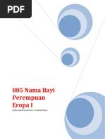 E Book 1269 Nama Bayi Perempuan Eropa Part I Turki Belanda Rusia Portugis