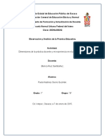 Dimensiones de La Práctica Docente y Mi Experiencia en El Jardín.