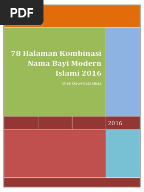 Download Buku Ebook 78 Halaman Kombinasi Nama Bayi Modern Islami 2016