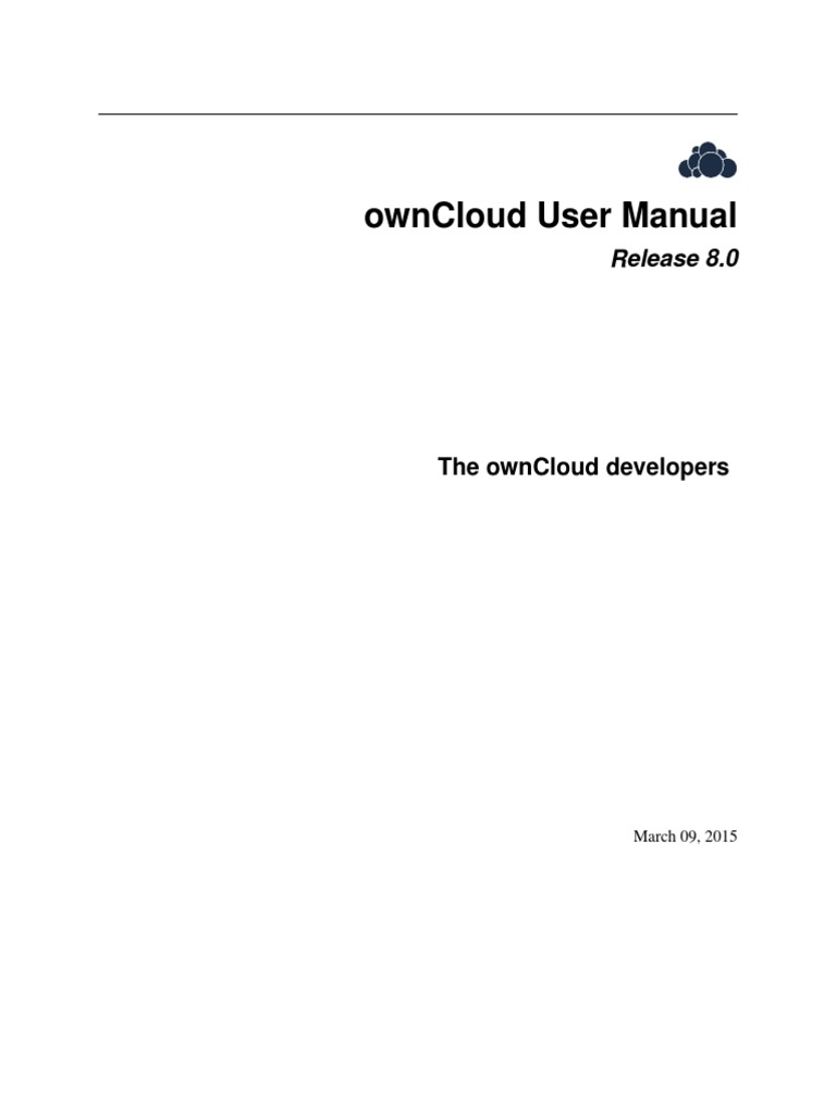 Own Cloud User Manual | PDF | Web Server | Internet & Web