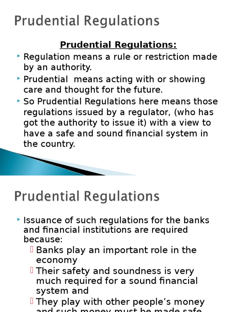 Prudential Regulations | PDF | Banks | Loans