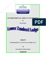 Environmental Impact Statement For Protea Hotels (Lower Zambezi)