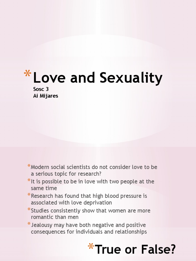 Love and Sexuality | PDF | Interpersonal Relationships | Love