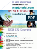 HCR 230 Apprentice Tutors/snaptutorial