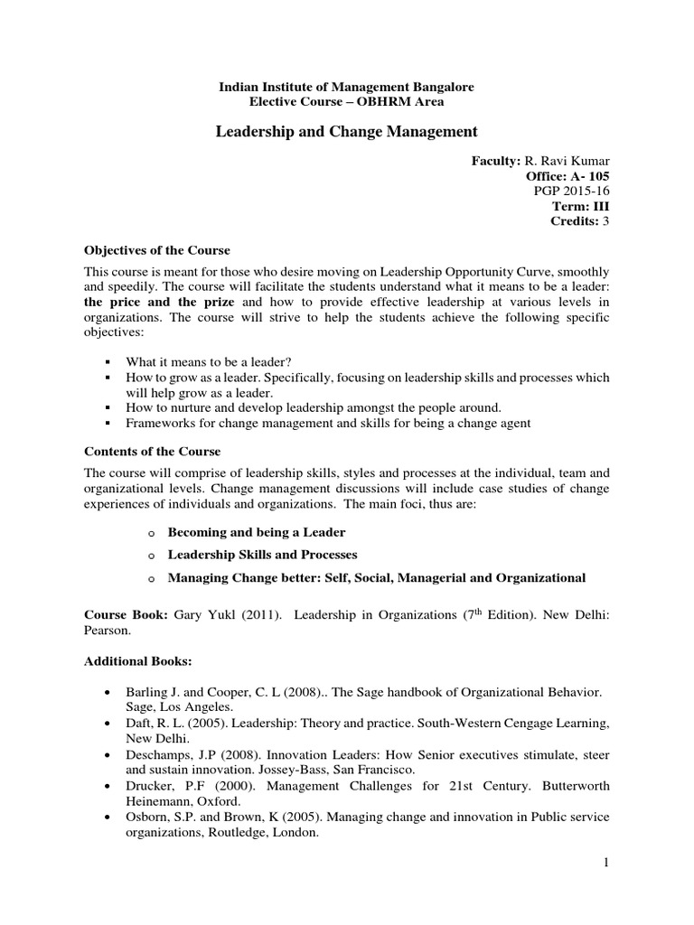 32 Leadership and Change Management | PDF | Change Management | Leadership