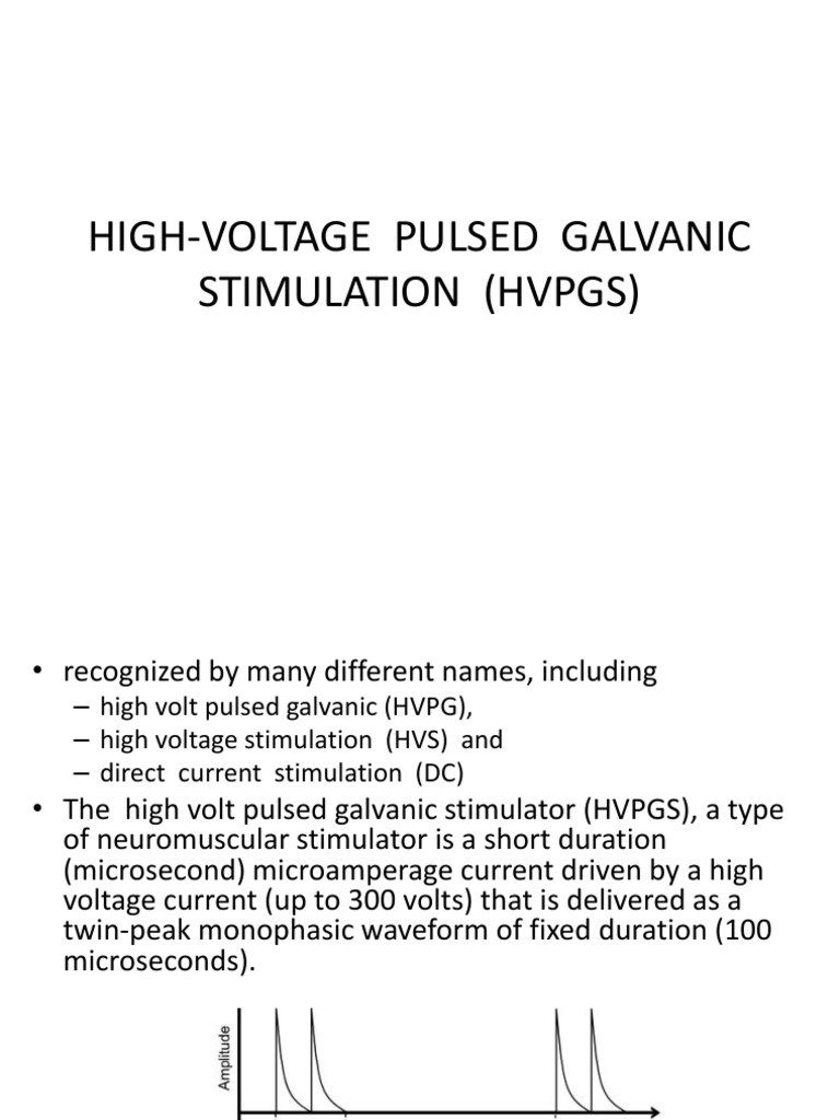 HighVoltage Pulsed Galvanic Stimulation (HVPGS) PDF Inflammation Edema