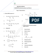 12 Chemistry Alcohols Phenols Ethers Test 01