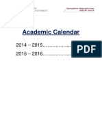 Academic Calendar (2014-2016)